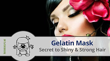Gelatin Mask. Secret to Shiny and Strong Hair