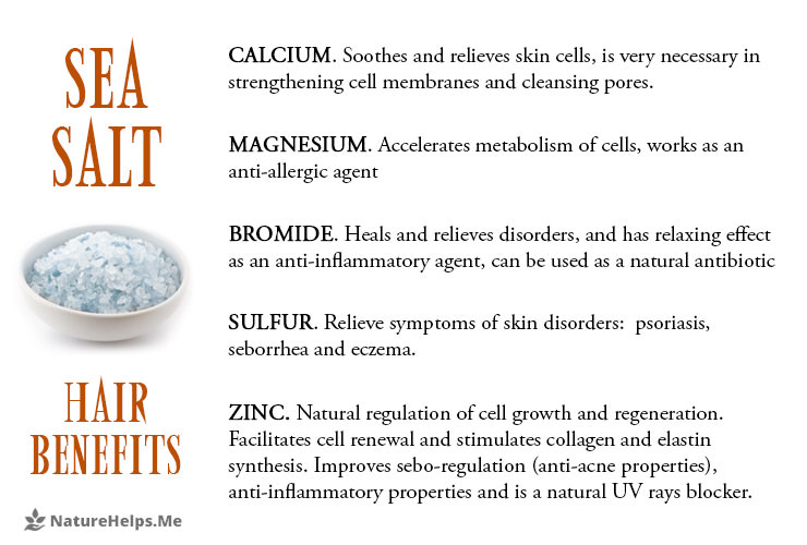 Benefits of sea salt for hair and scalp