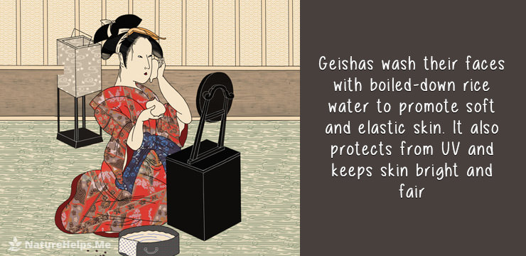 Geishas Use Rice Water to Make their Face Bright and Fair