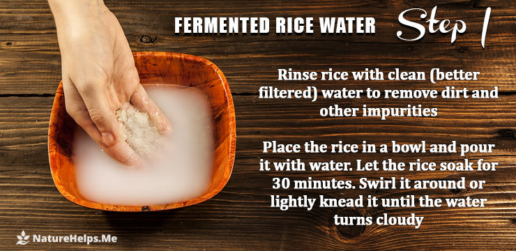 How to wash hair with Fermented rice water